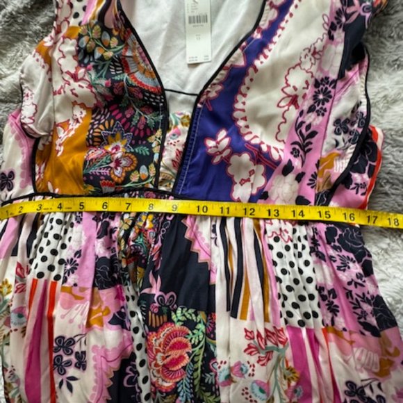 Anthropologie Ruffled Patchwork Midi Dress - Picture 11 of 13